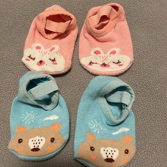 Set of 6 infant 12-36 month slipper socks - Picture 4 of 7